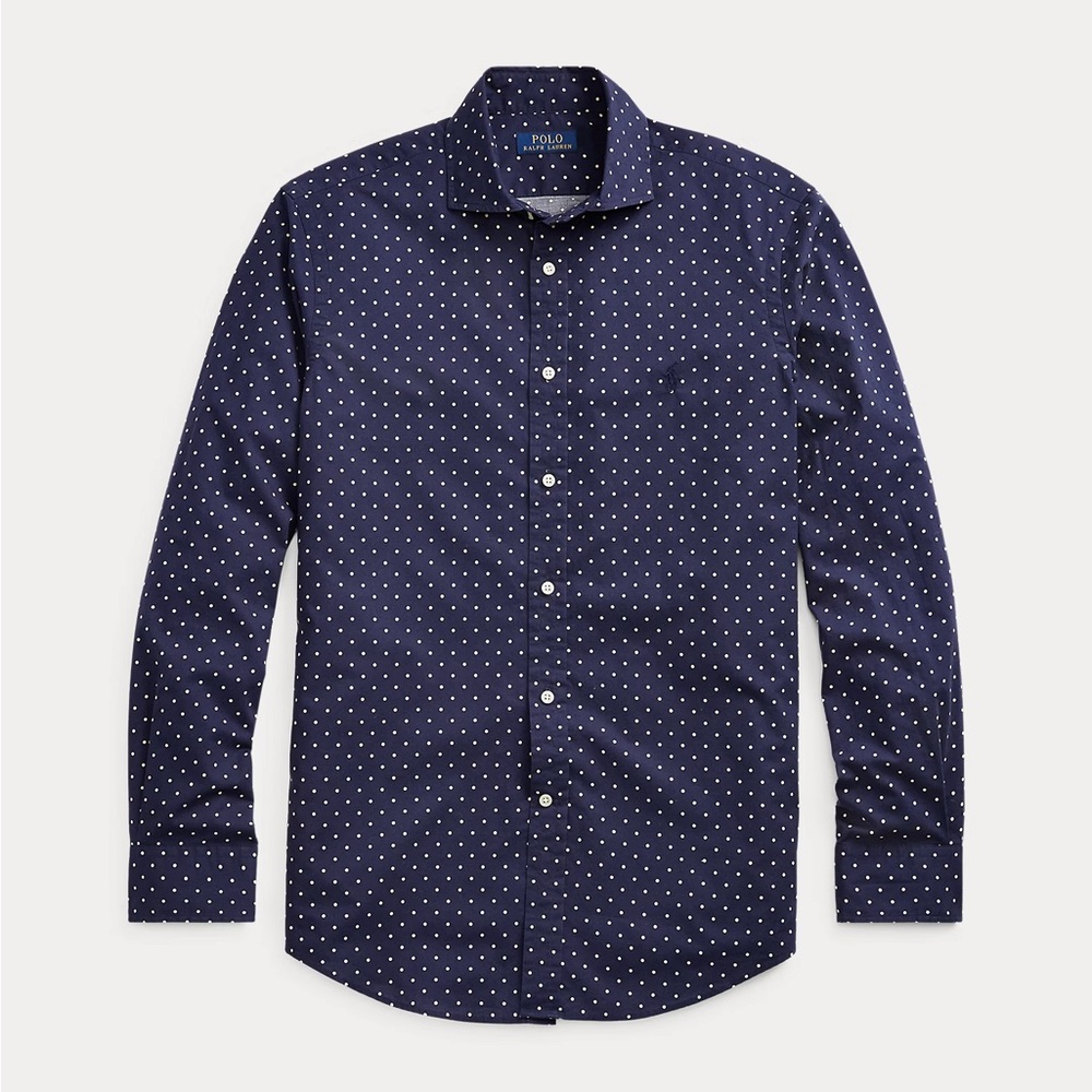 Polo by Ralph Lauren Men's Navy Polka Dot Dress Shirt